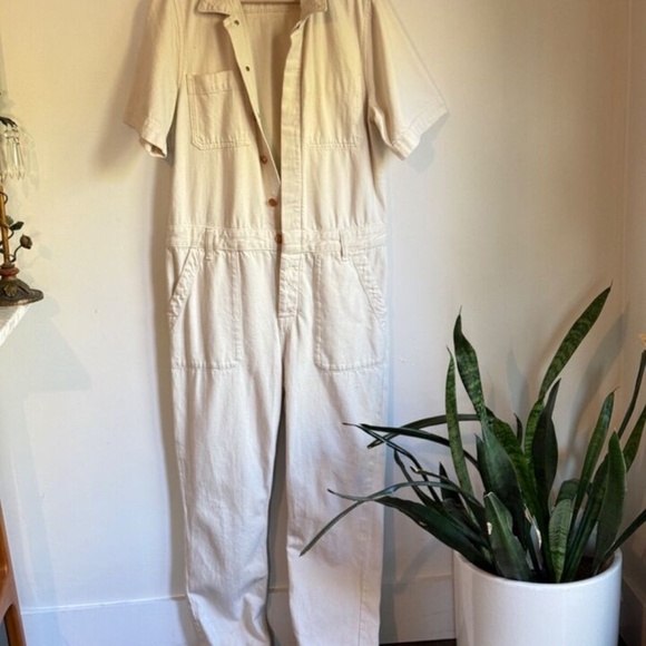 Women's Cream Jumpsuit - Picture 5 of 10